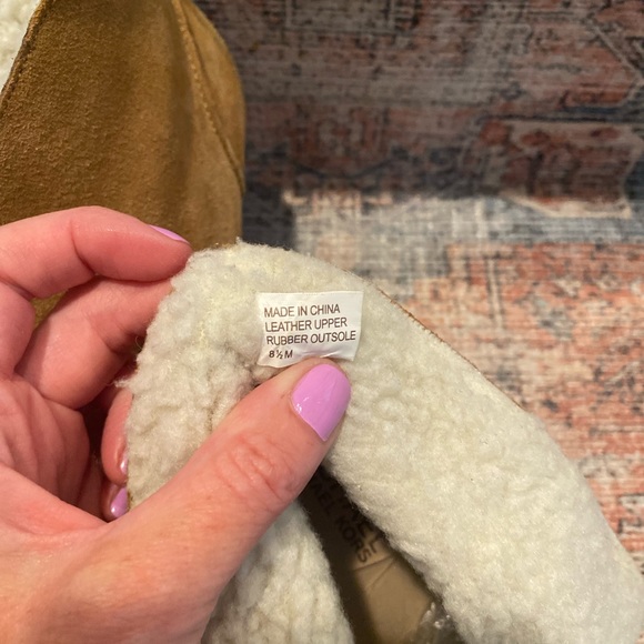 Michael Kors Wendi suede & shearling wedge bootie 8.5 - Picture 4 of 7